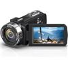 PITIKI Videocamera 4K 48MP Camcorder 18X zoom digitale fotocamera