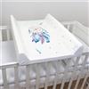 Baby Comfort Fasciatoio con base rigida per bambini, 70 x 50 cm, adatto per lettino da 120 x 60 cm, unisex, con zeppa anti rotolo, fasciatoio impermeabile, con bordi rialzati (acchiappasogni)