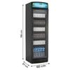 Vetrina Frigo Bibite Nera 400 L +1°C/+12°C Con Porta Battente e Canopy Pubblicitario