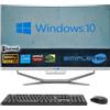 Simpletek All In One I5 6°gen 24" Curvo Win 10 Ram 16gb Ssd 480gb Pc Fisso Editing Gaming_