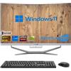 Simpletek All In One I7 8°gen 24" Curvo Win 11 Ram 16gb Ssd 480gb Pc Fisso Editing Gaming_