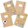Papierdrachen 4 Cartelline Senza Plastica di Alta Qualità Con Elastico in Formato DIN A4 | Motivo Acquerello - Cartellina per Studenti - Raccoglitori - Set Numero 12