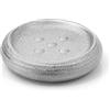 GEDY G-Astrid Portasapone Bagno Argento, Dimensioni 2,6 X 12 X 12 CM Peso 0,238 kg, Porta saponetta in Ceramica, Anni di Garanzia 2, Design R&S Gedy