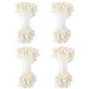 GORGECRAFT 1600 stami a forma di fiore bianco latte, a doppia testa, fatti a mano, stame artificiale perlato floreale, per la realizzazione di fiori, album di ritagli, decorazioni artigianali