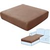 SHUOJIA Fodere per Cuscini per Divani, Protezioni per Cuscini per Sedili in Tessuto di Velluto Elasticizzato,Cuscino per Divano Fodera per mobili Coprisedile per Divano (Brown,Chaise Longue)