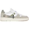 D.A.T.E. Sneakers Date uomo Court 2 Vintage M401C2VC bianca salvia inserti camoscio stris