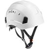 Högert Technik - Casco protettivo DIEMEL per grandi altezze bianche | EN 397:2012 + A1:2012 | con prese d'aria | fascia saldata, cintura a 6 punti, cinghia sottogola a 4 punti