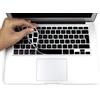 MyGadget Copritastiera compatibile con Apple MacBook Air 13 Pro Retina 13 Pollici & 15 - Protezione Tastiera AZERTY in Silicone Flessibile - Skin Nero