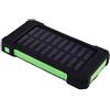 Hundnsney 10000Mah Caricabatterie Solare Portatile Grande Capacità Banca di Potere Doppio USB Solare Caricatore Del Telefono Cellulare Universale Nero Verde