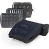 LAGRANGE Waffle Premium, 1200 W, 3 set di piastre inclusi (waffle, waffle & croque signeur), Made in Francia, Reversibile sul suo zoccolo, Cottura personalizzata, Multifunzione, 019642