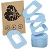 MySweetStitch - 25 x Omnipod cerotti sensore, Ringpatch Ø 95 x 72mm, cerotto impermeabile, traspirante, delicato sulla pelle, Ice Blue