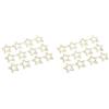 Adoorniequea 2 Set di 12 clip comunemente usate a forma di stella graffette per ufficio colore oro 2,6 x 2,3 cm