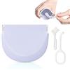 FIDWALL Staffe Ortodontiche Con Prese d'aria,Silicone Alimentare Porta Dentiera Porta Apparecchio Denti,Custodia Ortodontiche,Viene Fornito Con Gancio Di Estrazione e Spazzola Per La Pulizia (Viola)