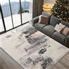 Safunion Tappeto Salotto pelo corto Moderno Tappeti Camera da letto Antiscivolo lavabile Astratto Tappeto Sala Morbido (Marrone astratto/Multi, 160 x 200 cm)