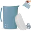 Mypicompany Brocca dell'acqua in Plastica Premium 2 L, Senza BPA, Multifunzionale per Celebrazioni e Attività all'aperto, Brocca D'acqua in Plastica Colore Blu.