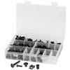 Tomotato 223Pz Kit Bulloni per Carenatura Universale per Moto, M5 M6 Viti per Parabrezza Moto Elementi di Fissaggio, Kit Assortimento di Viti per Dadi Rondelle(Nero)