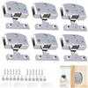 Cokritsm Cerniera Per Porta In Vetro Cerniera In Vetroper Porta Doccia Da 5-7mm Regolabili Cerniere Per Porte In Vetro Senza Telaio In Lega Di Zincocerniera Morsettoper Vetrina Bagno Argento 6PCS