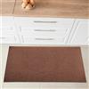 Comart, Tappeto Weaving da Cucina, Fondo Antiscivolo in Gomma, Assorbente, Poliestere Intrecciato, Elegante e Resistente, Passatoia in Tinta Unita, da Corridoio, Lavabile, Colore Marrone 50x80 cm