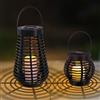 LQWELL Lampade Solari Per Giardini Esterni, Lanterne Solari Impermeabili, Luci Da Giardino Esterne In Rattan, Bianco Caldo, Set Di 2 Per Cortile, Stanza, Decorazione Di Festival Di Feste