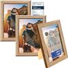 CABBEL set di 3 cornici 10x15 in legno MDF con vetro acrilico infrangibile Rovere