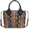 Kate Lee Borsa in Pelle Indossata Spalla Dressy Tricolore, Donna, Blu