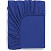 IlGruppone Lenzuolo sotto Jersey in Cotone Elasticizzato con Angoli disponibile in 3 misure - Piazza e Mezza - Blu