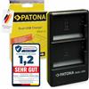 PATONA Dual Caricabatterie USB-C/Micro-USB per Nikon EN-EL15/EL15b/EL15c | Mini caricabatterie da viaggio per Z5 Z6 Zf Z6II Z6III Z7 Z7II Z8 D800 D850 D7000 D7100 D7200 D7500, con cavo USB