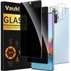 Vauki 2 Pezzi Privacy Vetro Temperato per Xiaomi Redmi Note 10 Pro 4G con 2 Protezione Fotocamera,Pellicola Protettiva Anti-Spy,Durezza 9H,Anti-Graffio,Senza Bolle,Anti-Spia Pellicola