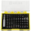 Hiltex Set di punte di sicurezza con adattatore di prolunga magnetica, 61 pezzi, codolo esagonale da 1/4, acciaio CR-V 10060