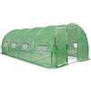 Serra a tunnel con struttura di metallo 3x6m Garden Point verde con porte