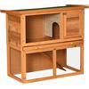 DecHome - Gabbia per Conigli Conigliera da Esterno in Legno 90x45x80cm