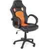Bizzotto Poltrona Ufficio Racing colore Nero e Arancione