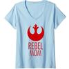 Star Wars Donna Star Wars Rebel Mom Rebel Logo Maglietta con Collo a V