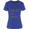 Armani Exchange Sustainable, We Beat As One Logo, Regular Fit, Maniche Corte T-Shirt, Blu, M Donna