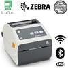 ZEBRA Stampante Zebra ZD421 TT HEALTHCARE 300 DPI WIFI Bluetooth USB EU&UK CORDS ROW EZPL MODULAR CONNECT - ZD4AH43-30EW02E