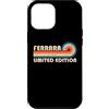 Customized Last Name Gifts Matching Fami Custodia per iPhone 15 Plus FERRARA Surname Retro Vintage 80s 90s Birthday Reunion