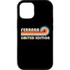 Customized Last Name Gifts Matching Fami Custodia per iPhone 15 FERRARA Surname Retro Vintage 80s 90s Birthday Reunion