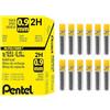 Pentel 50 mine Super Hi-Polymer astuccio da 15 mine 0,9 mm 2B, 12 pezzi