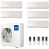 Haier Penta Split 9+9+9+9+12 Flexis Plus Bianco 5U125S2SN1FA 4X AS25S2SF1FA-MW3 + AS35S2SF1FA-MW3 Condizionatore WiFi A++ A+