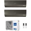 Haier Dual Split 7+7 Btu Flexis Plus Nero WiFi 2.0+2.0 kW 2U40S2SM1FA AS20S2SF1FA-MB3 AS20S2SF1FA-MB3 Condizionatore R-32