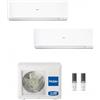 Haier Dual Split 7+18 Btu Expert Bianco WiFi 2.0+5.0 kW 3U70S2SR5FA AS20XCAHRA AS50XCAHRA Condizionatore R-32