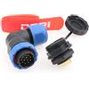 DRRI Quick Disconnect SD20 20mm angolo retto IP67 12 Pin impermeabile connettore aviazione per il sistema di energia solare