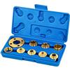 KATSU Tools KATSU 10Pcs Kit Guide per Router Modello in Ottone, Parti Del Router Con Adattatore per Controdado Accessorio per Router