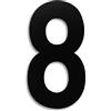 Ywonoby Numeri della cassetta postale 3D 7,5 cm autoadesivi in metallo inox numeri civico adesivi per numeri di porta, numeri di indirizzo, nero (8)