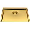 Foster Lavello una vasca 5555 349 finitura acciaio PVD gold da 53x43 cm