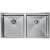 Foster Lavello due vasche 1221 850 finitura acciaio inox da 84x44 cm