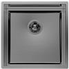 Foster Lavello una vasca 1254 856 finitura acciaio PVD gun metal da 47x47 cm