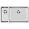 Foster Lavello due vasche 2204 851 finitura acciaio inox da 76x45 cm - Vasca grande a destra