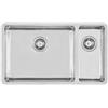 Foster Lavello due vasche 2204 851 finitura acciaio inox da 76x45 cm - Vasca grande a sinistra