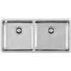 Foster Lavello due vasche 2207 850 finitura acciaio inox da 93x45 cm